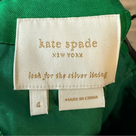 Kate Spade emerald green silk strapless cocktail dress - size 4 (Small) - Picture 6 of 7